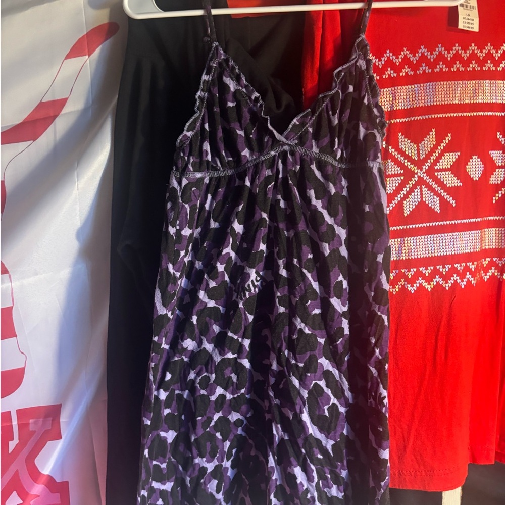 VS PINK, “I Only Sleep in PINK”, purple cheetah gown